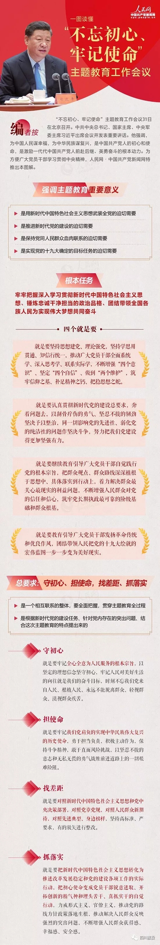 不忘初心、牢记使命| 一图读懂“不忘初心、牢记使命”主题教育事情集会